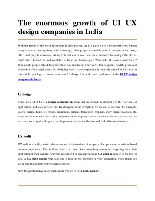 _UI UX design companies in India