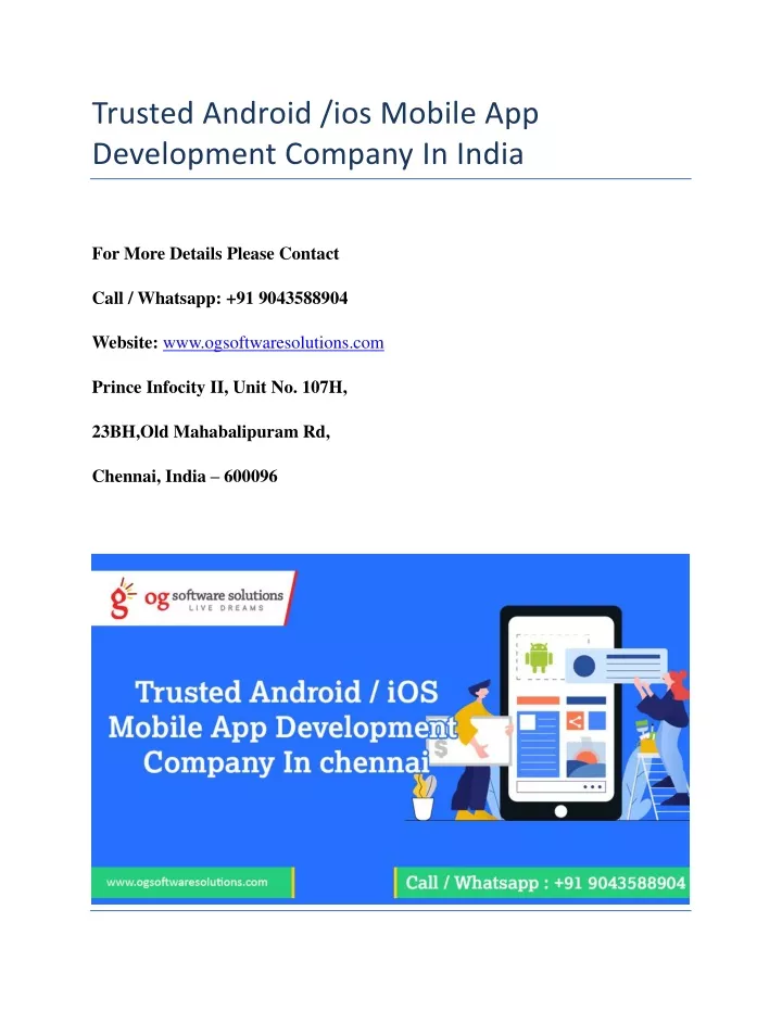 trusted android ios mobile app development