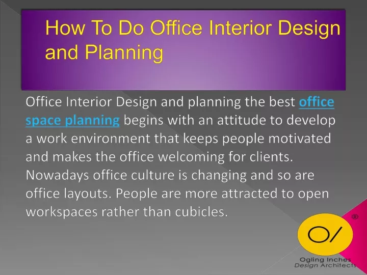 how to do office interior design and planning