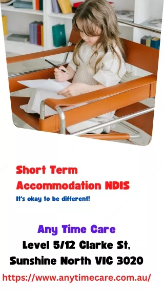 Short Term Accommodation NDIS Provider Melbourne & Adelaide