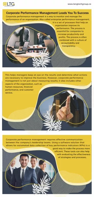 Corporate Performance Management Leads You To Success