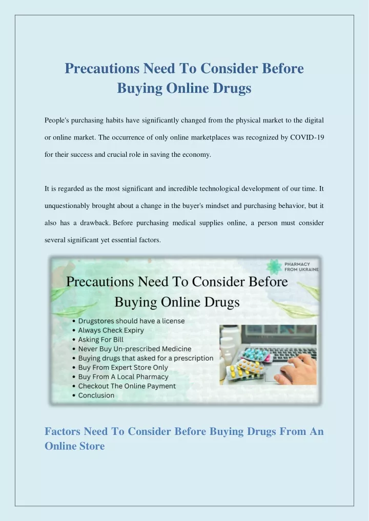 precautions need to consider before buying online