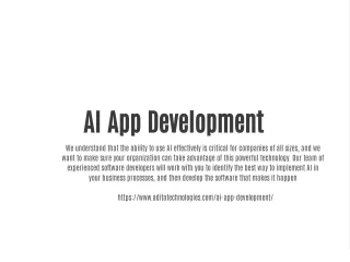 AI App Development