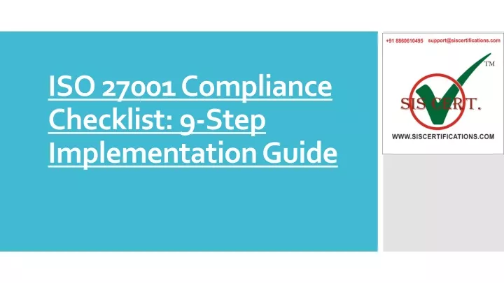 iso 27001 compliance checklist 9 step implementation guide