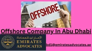 Offshore Company In Abu Dhabi