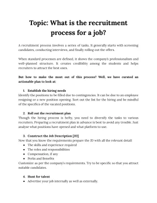 PDF _ What is the recruitment process for a job