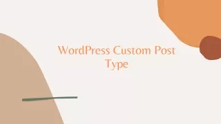 WordPress Custom Post Type-ppt