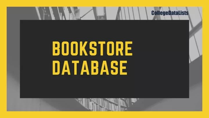 bookstore database