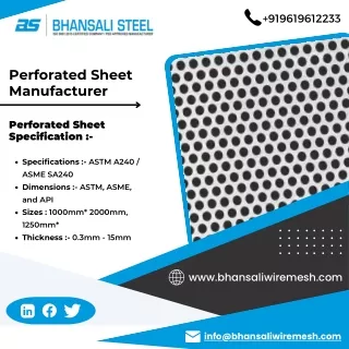Perforated Sheet | Round Perforated Sheet | Slot Perforated Sheet | Embossed Per
