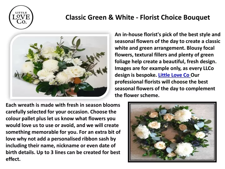 classic green white florist choice bouquet