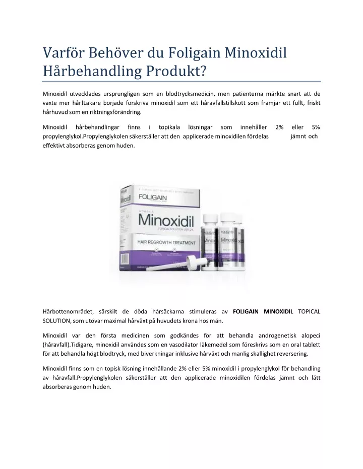 varf r beh ver du foligain minoxidil h rbehandling produkt