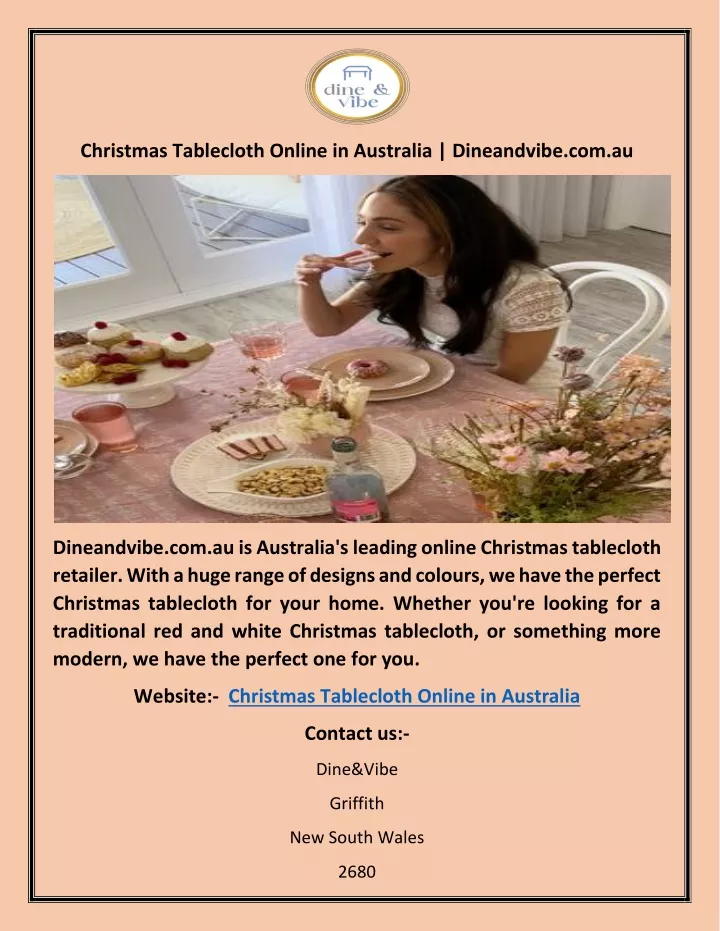 christmas tablecloth online in australia