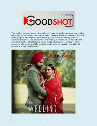 Wedding Live Streaming Videography Services - Goodshot.ca