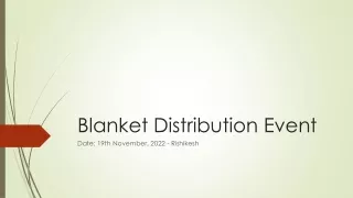 Blanket Distribution Event in Rishikesh