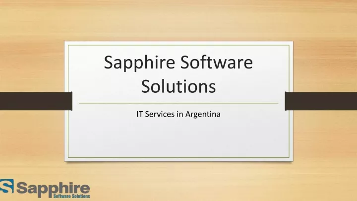 sapphire software solutions