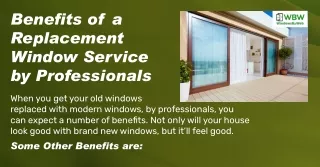 Benefits of a Replacement Window Service by Professionals