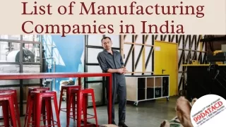 List of Manufacturing Companies in India