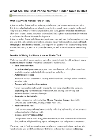 what are the best phone number finder tools