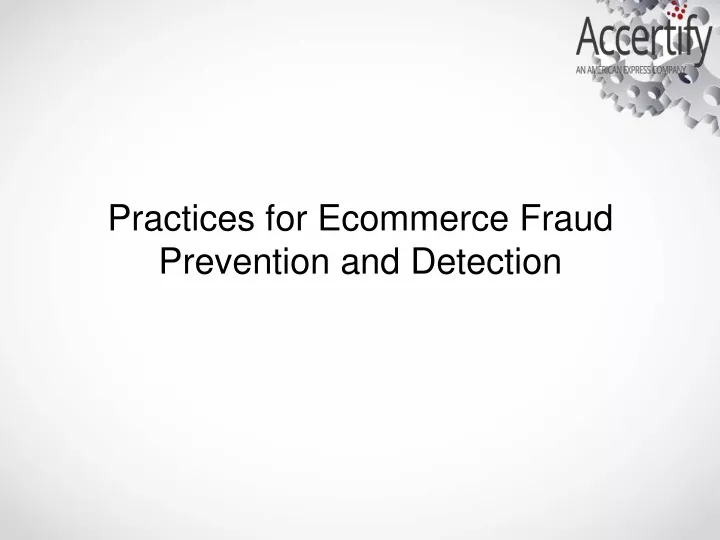 practices for ecommerce fraud prevention