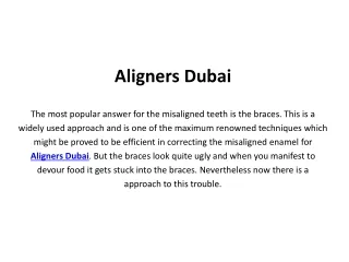 Best Clinic of Aligners Dubai