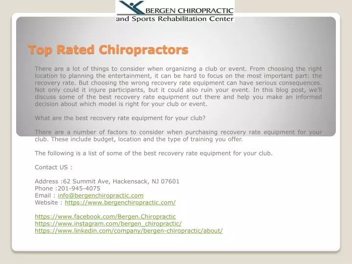 PPT Top Rated Chiropractors PowerPoint Presentation, free download