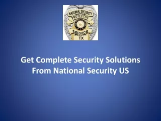 Get Professional Security Services - Nationalsecurityus.org