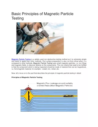Basic Principles of Magnetic Particle Testing - One Stop NDT