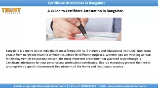 certificate attestation in bangalore