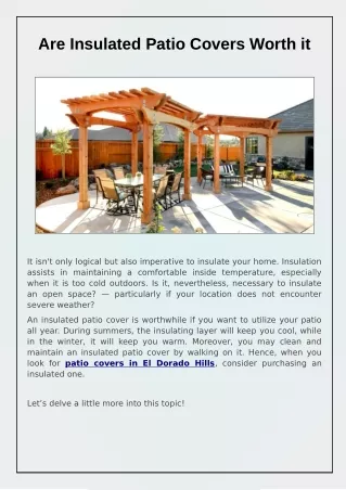 are insulated patio covers worth it