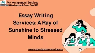 Essay Writing Services A Ray of Sunshine to Stressed Minds