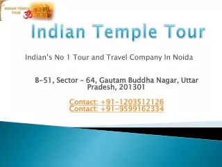 Indian Temple Tour Packages