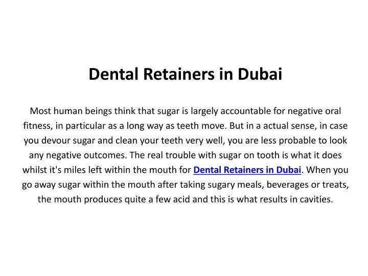 dental retainers in dubai