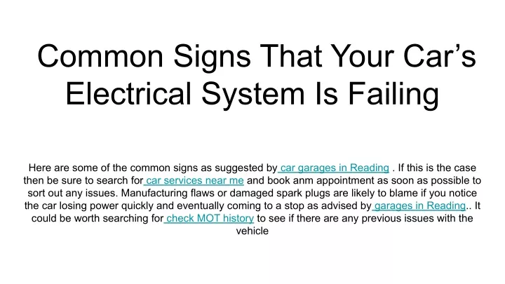 common signs that your car s electrical system