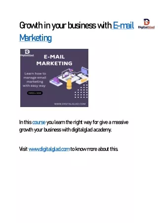 Growth in your business with Email marketing