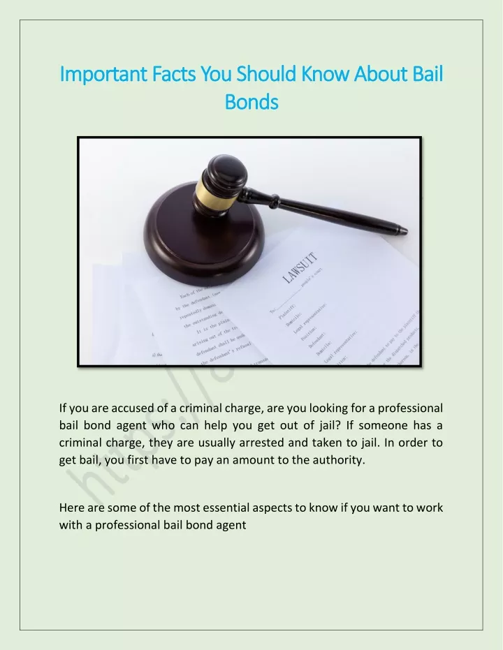 important facts you should know about bail