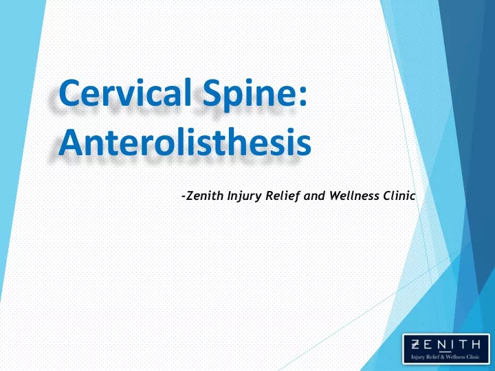 cervical spine anterolisthesis