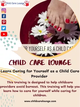 Learn Caring for Yourself as a Child Care Provider Online Class