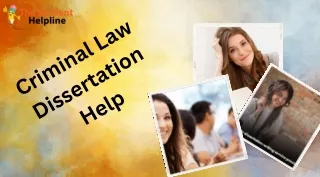 Criminal Law Dissertation Help From UK Experts