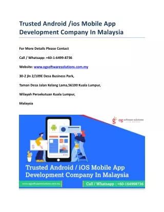 trusted android ios mobile app development