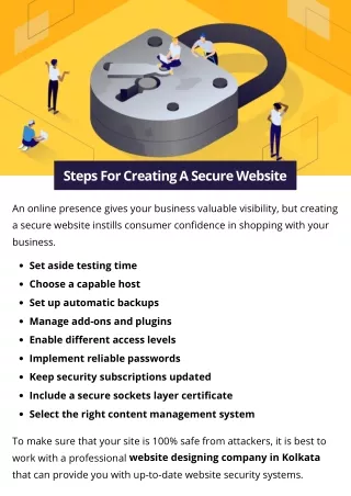 steps for creating a secure website