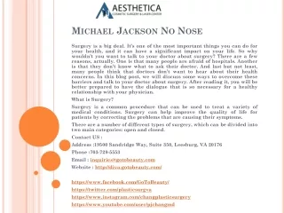 michael jackson no nose