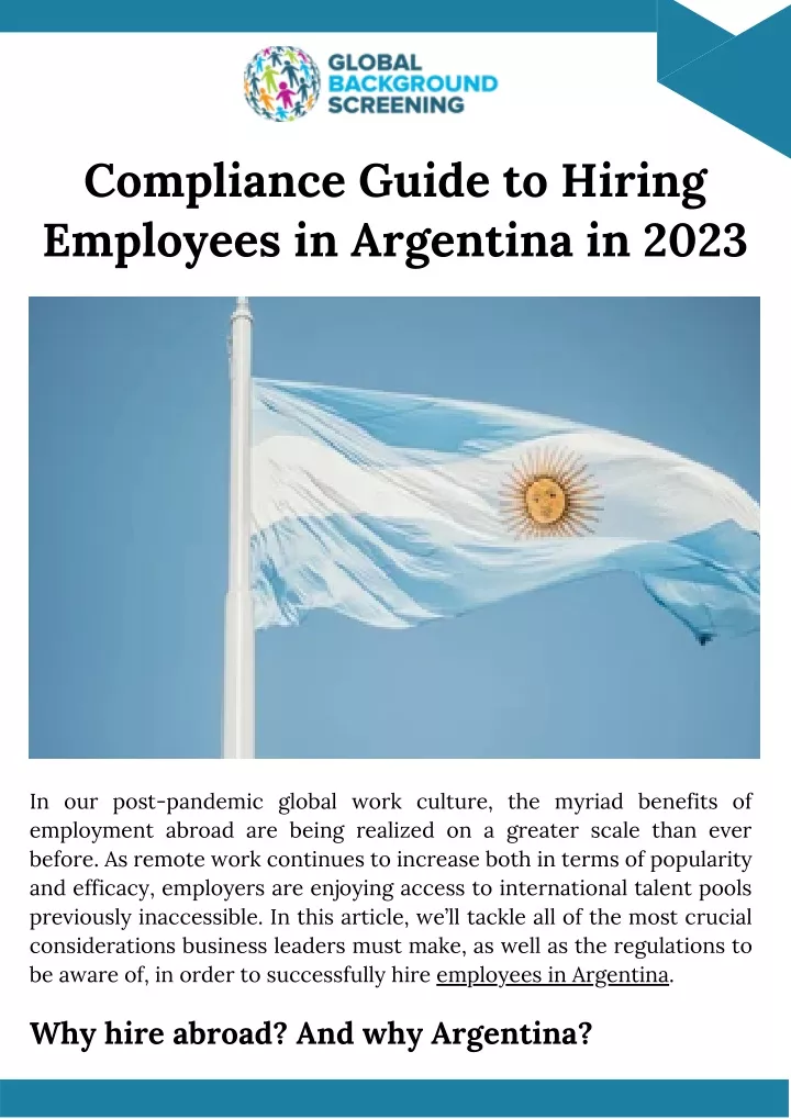 compliance guide to hiring employees in argentina