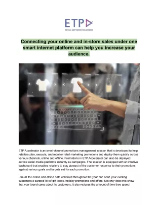 connecting your online and in store sales under