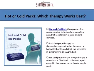 Hot or Cold Packs Which Therapy Works Best
