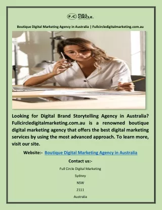 Boutique Digital Marketing Agency in Australia | Fullcircledigitalmarketing.com.