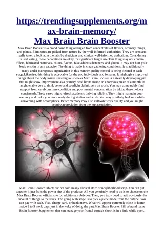 https://trendingsupplements.org/max-brain-memory/