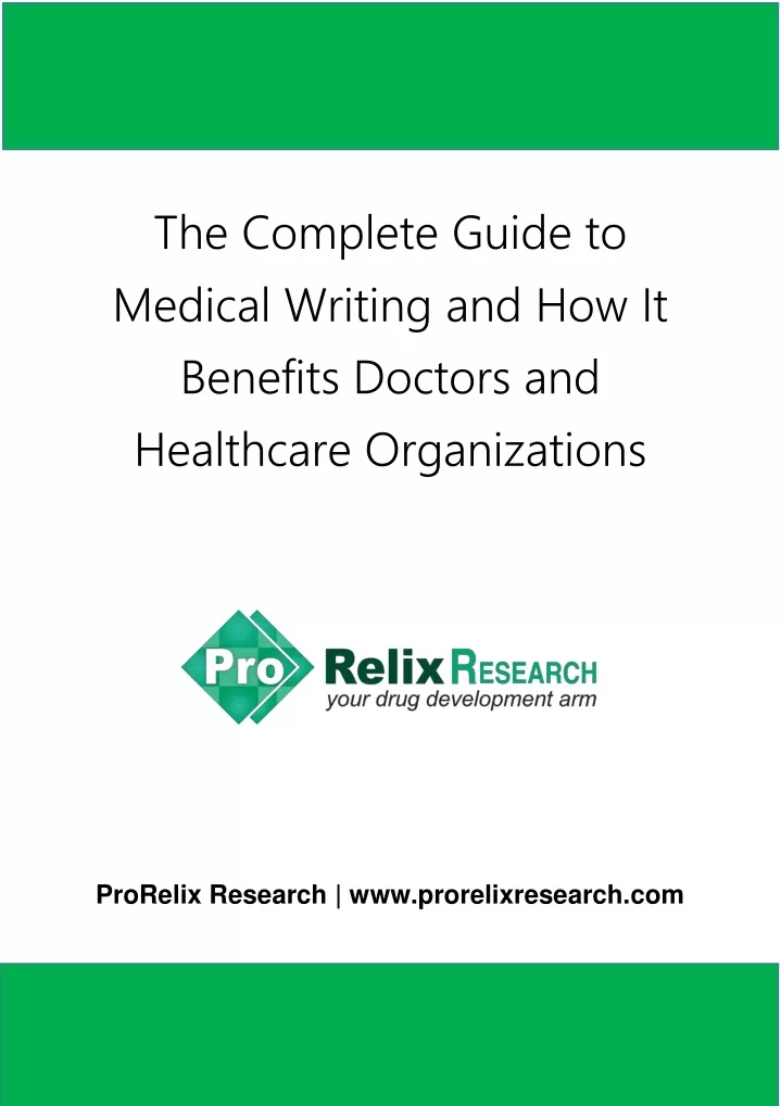 the complete guide to medical writing