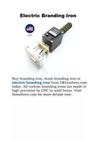 Electric Branding Iron