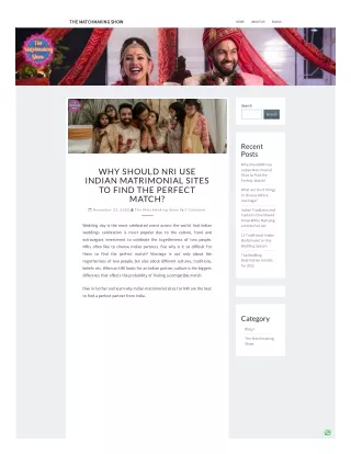 Why should NRI use Indian Matrimonial Sites to Find the Perfect Match