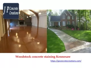Woodstock concrete staining Kennesaw